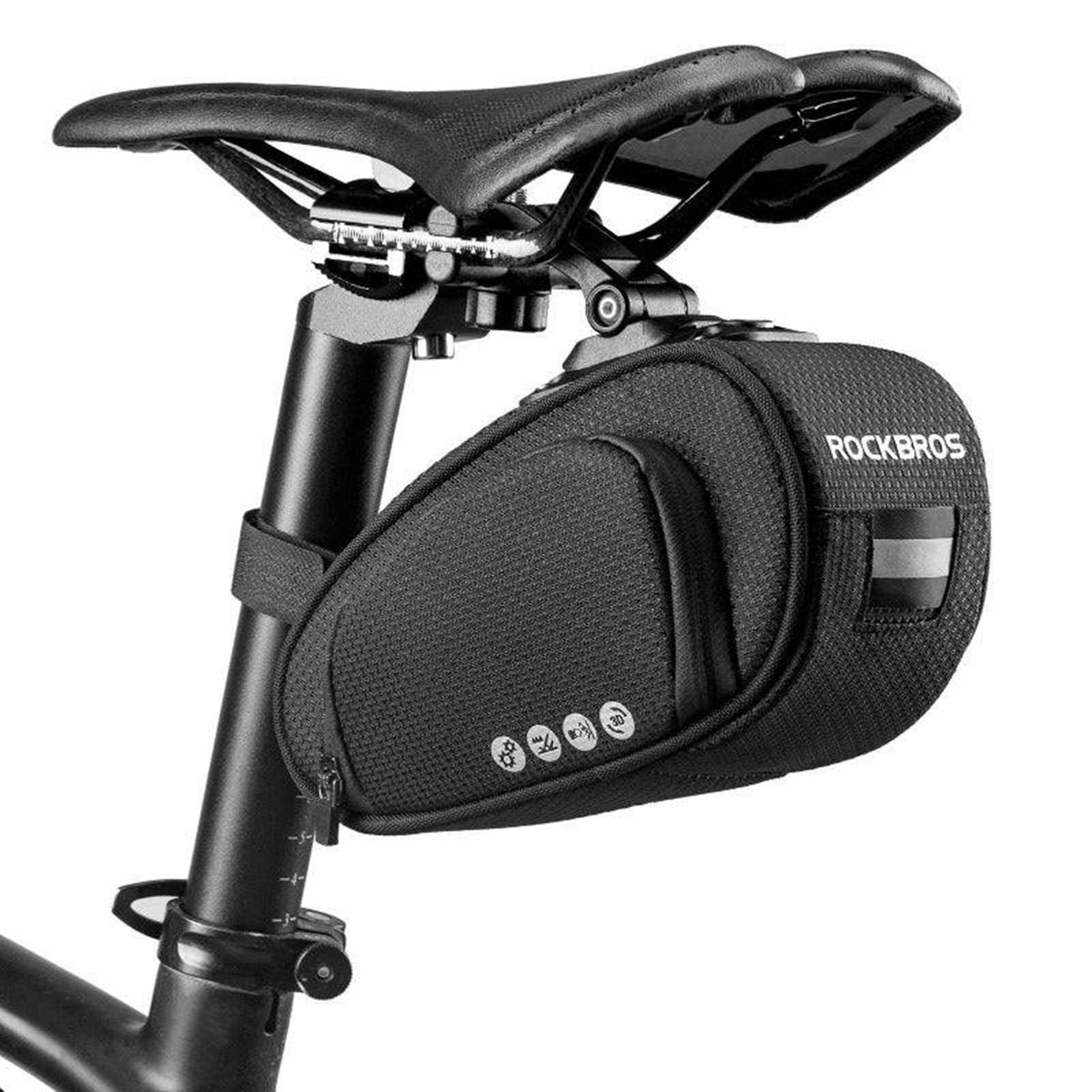 Rockbros C40 Fahrrad-Satteltasche 1L mit Schnellverschluss Default Title