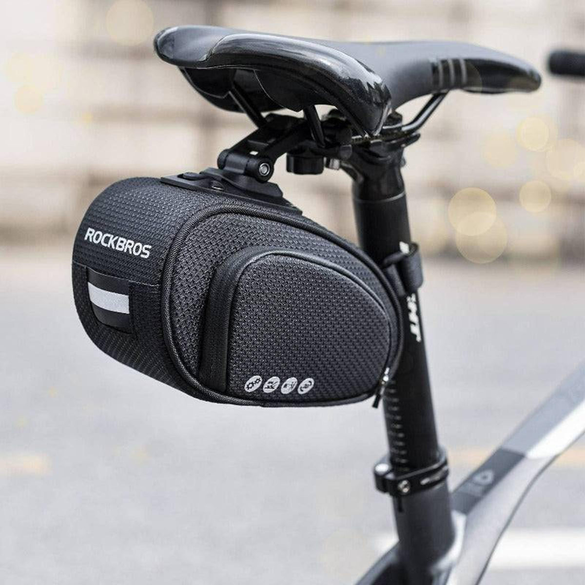 Rockbros C40 Fahrrad-Satteltasche 1L mit Schnellverschluss Default Title