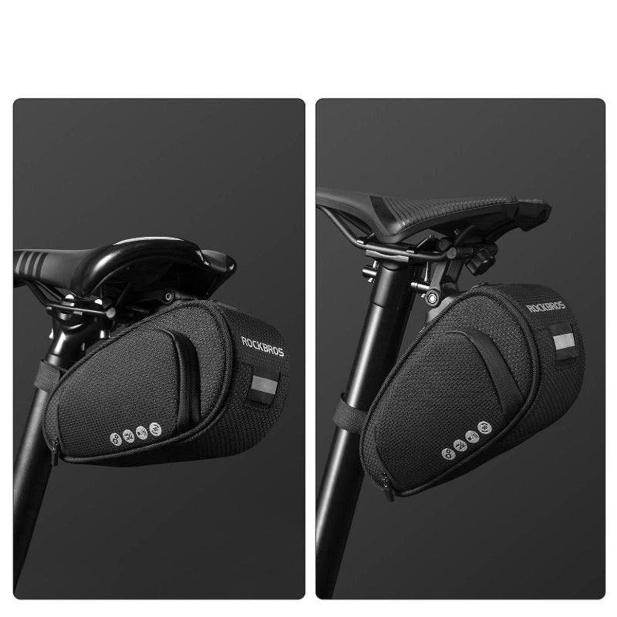 Rockbros C40 Fahrrad-Satteltasche 1L mit Schnellverschluss Default Title