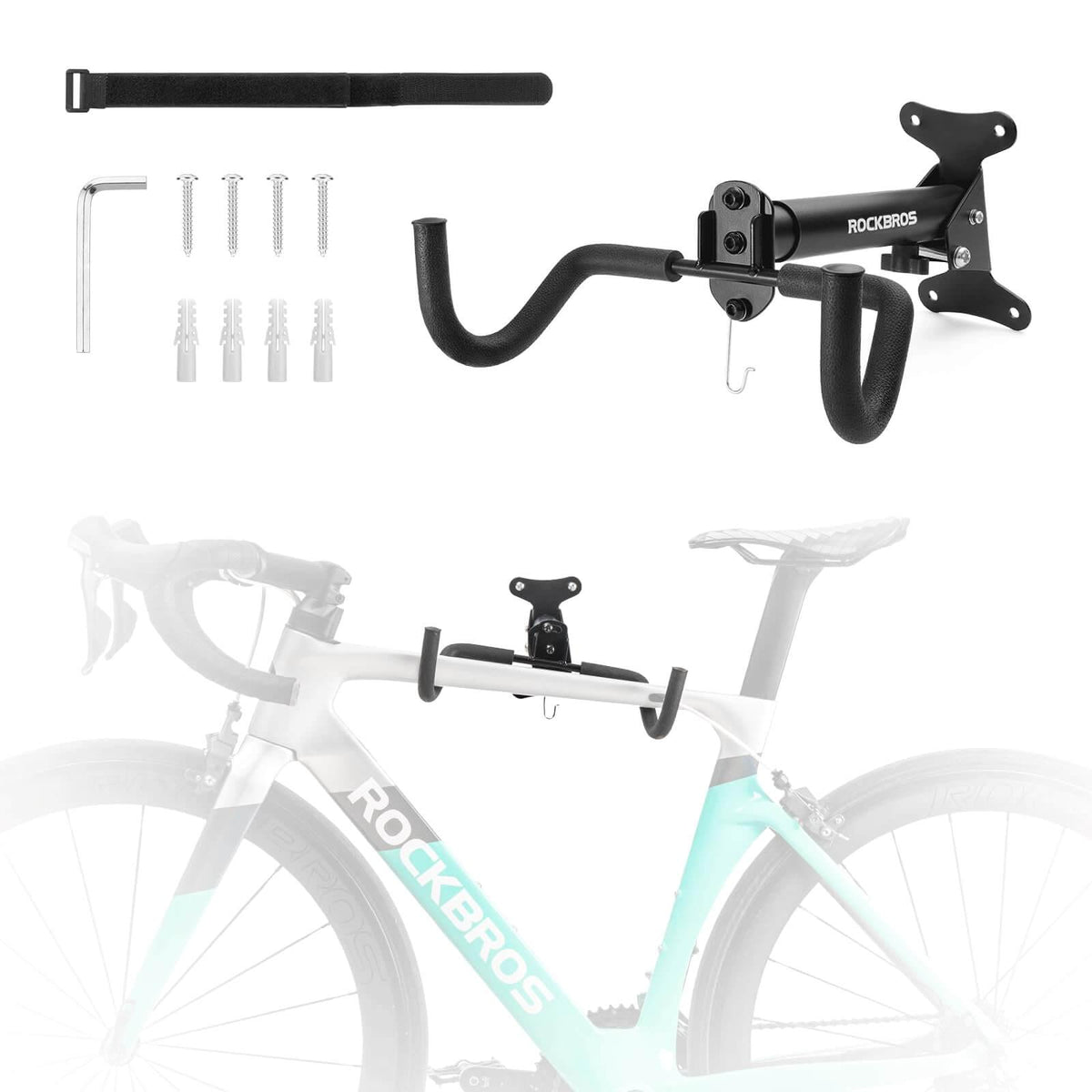 Rockbros Fahrrad-Wandhalterung verstellbar bis 15 kg Default Title