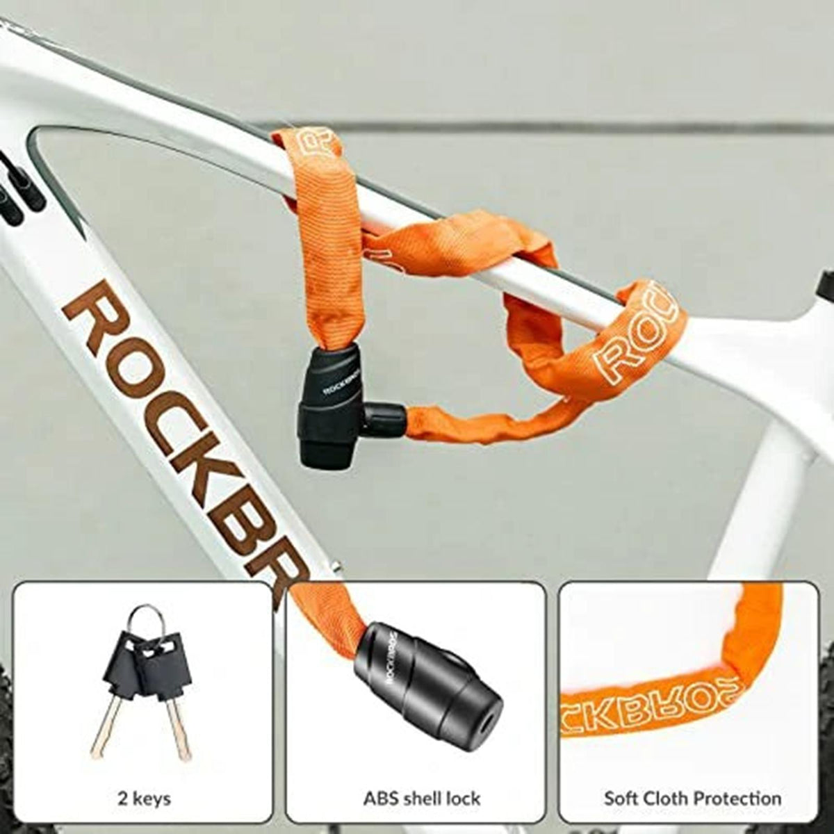 Rockbros Kettenschloss – 95 cm Stahlkette Default Title