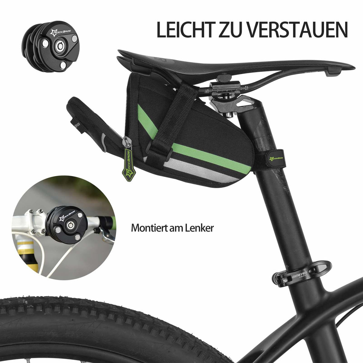 Rockbros Fahrrad-Faltschloss 70 cm – Schwarz Default Title