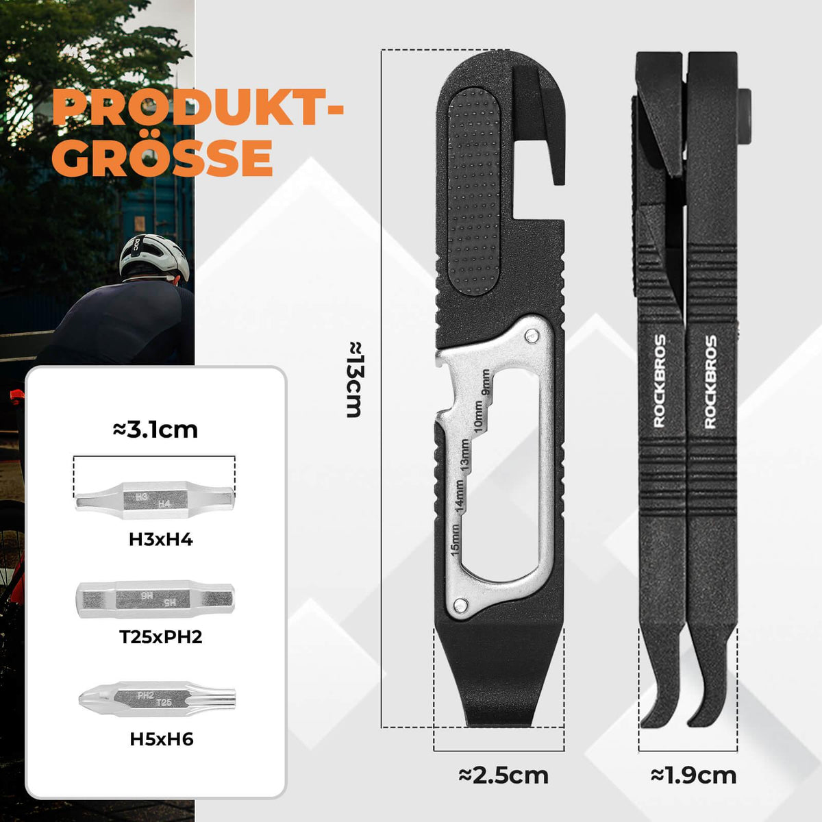 Rockbros 16 in 1 Fahrrad Mini Tool Werkzeugset Default Title