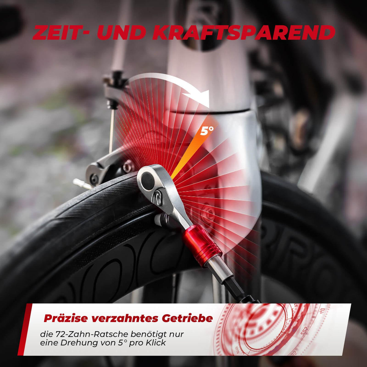 Rockbros Mini Ratschenschlüssel Set 1/4 Zoll Default Title