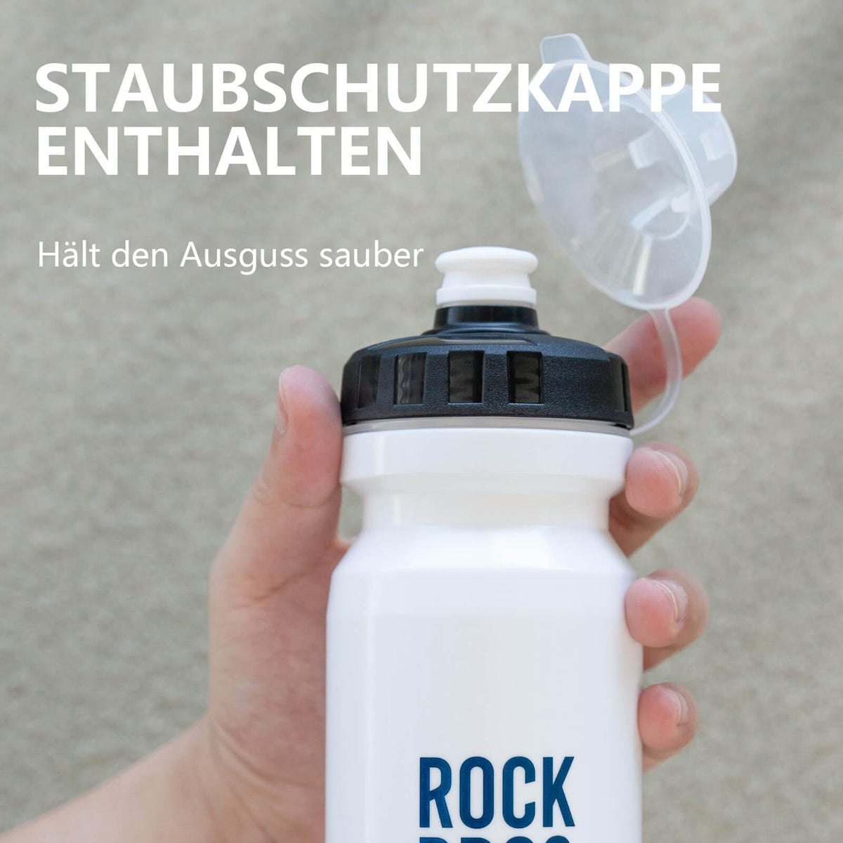 Rockbros Fahrrad-Trinkflasche – Auslaufsicher Grau
