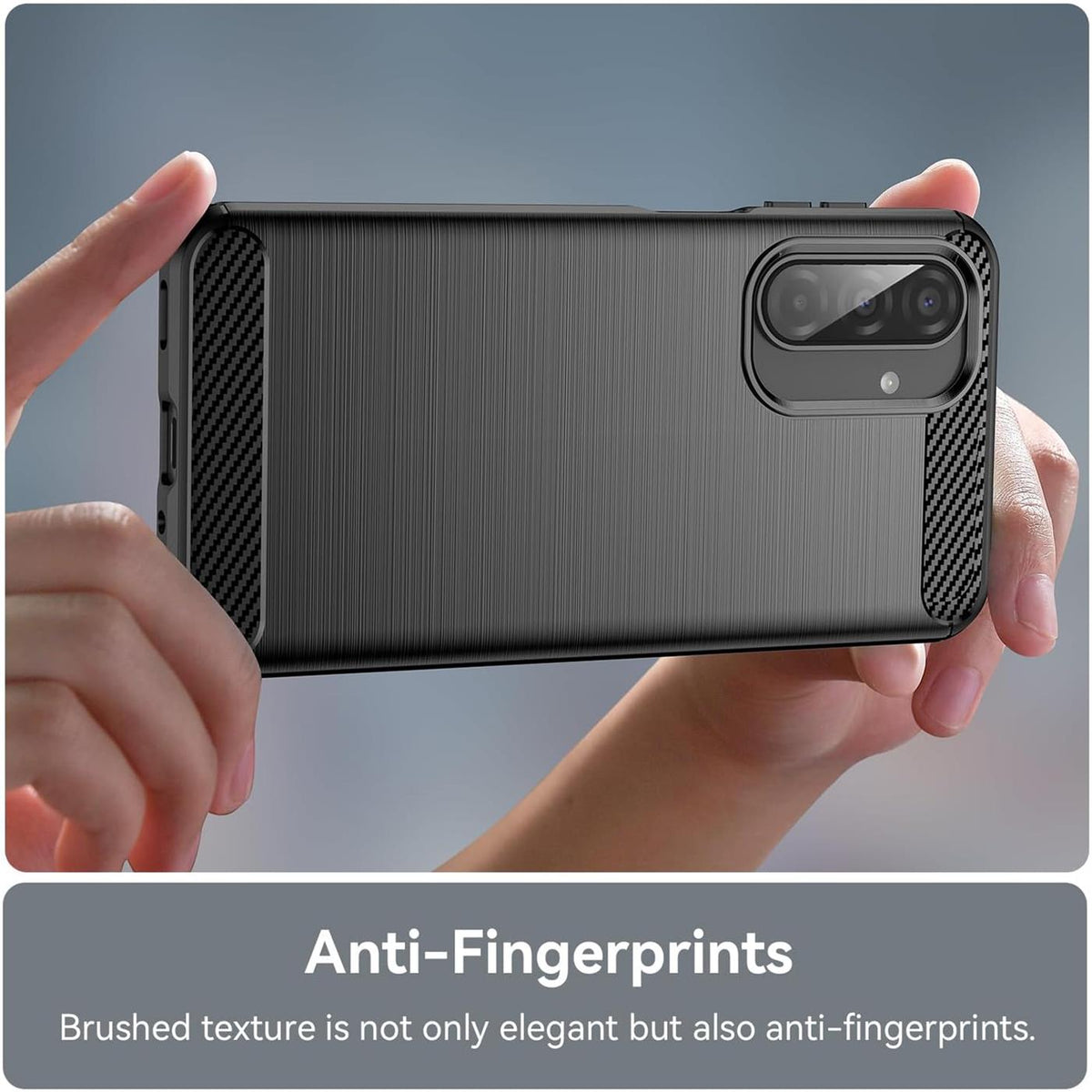 Samsung Galaxy A18 - Carbon Hülle Stoßfest Schwarz