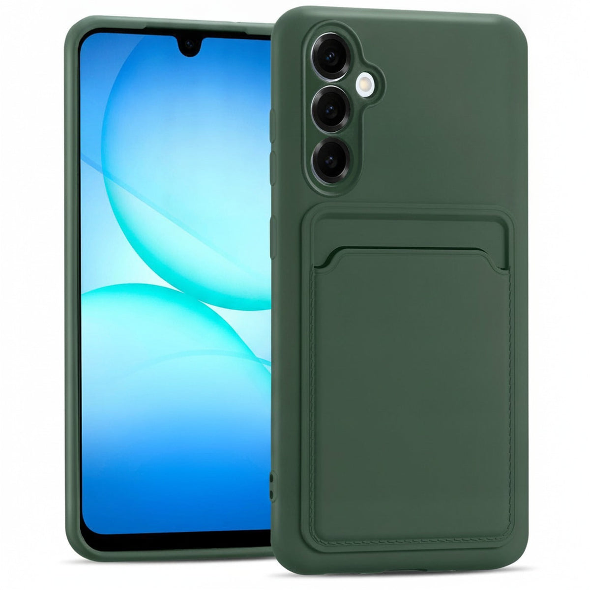 Samsung Galaxy A18 - Slim Hülle mit Kartenfach Grün