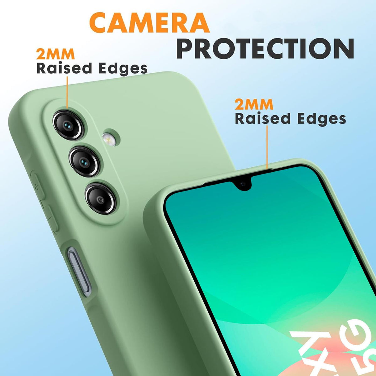 Samsung Galaxy A18 - Silikon Hülle Farbig Mikrofaser Grün