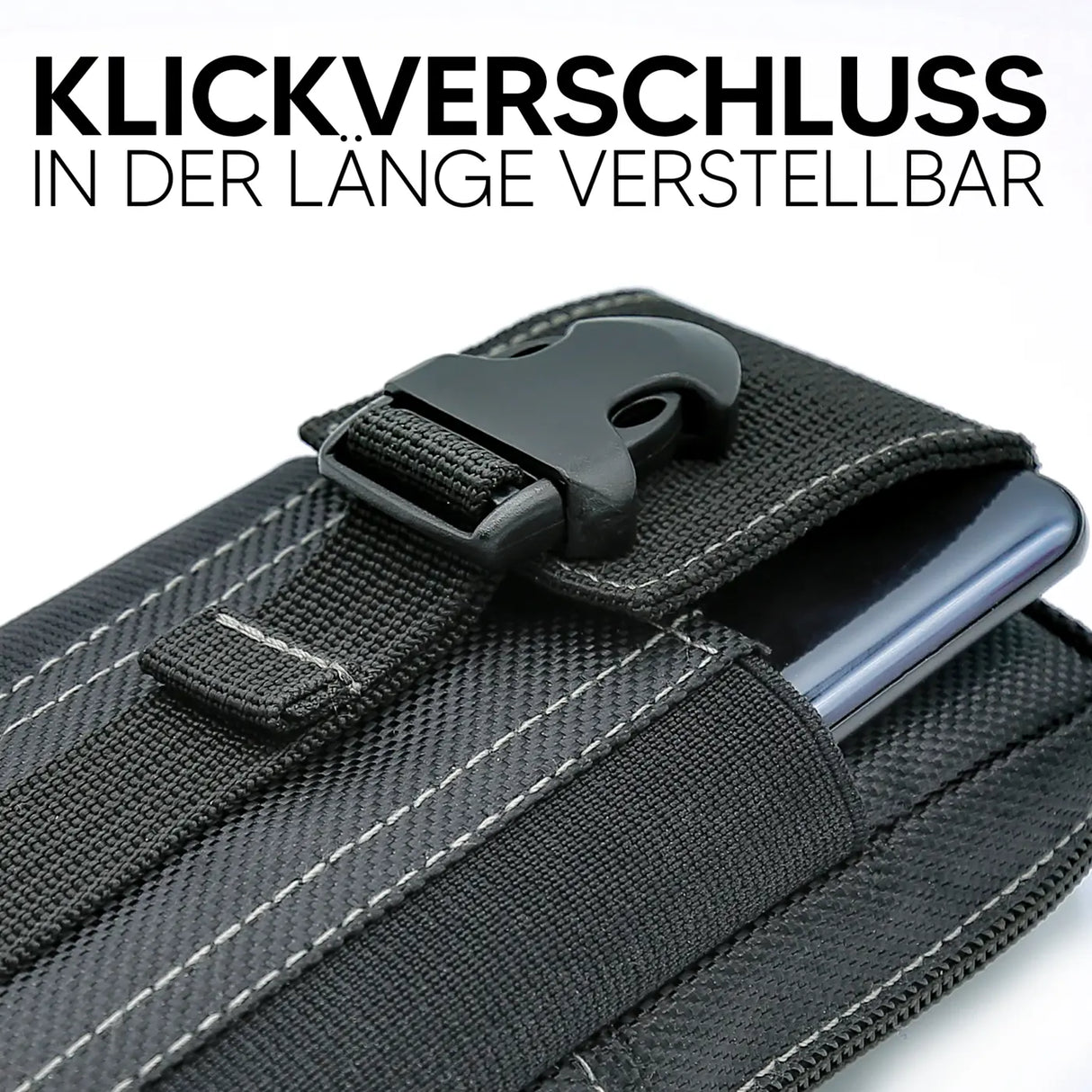 Praktische Handy-Gürteltasche in Schwarz oder Camouflage – Perfekt für Arbeit und Outdoor.