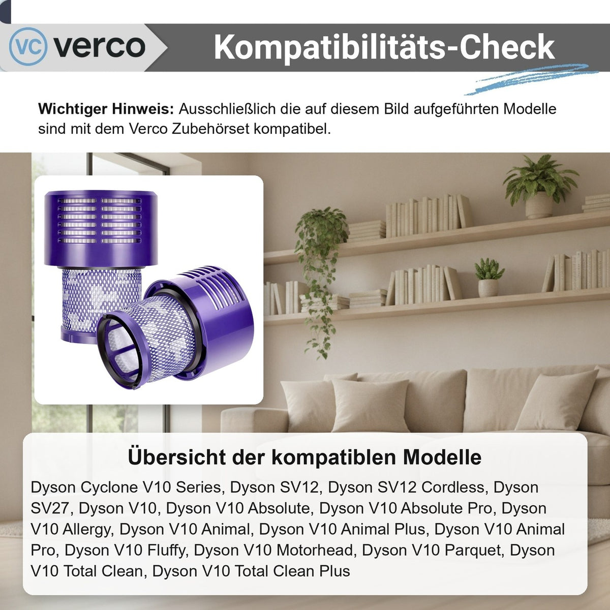Dyson V10 Zubehör-Set – Ersatzfilter Cyclone V10 Series