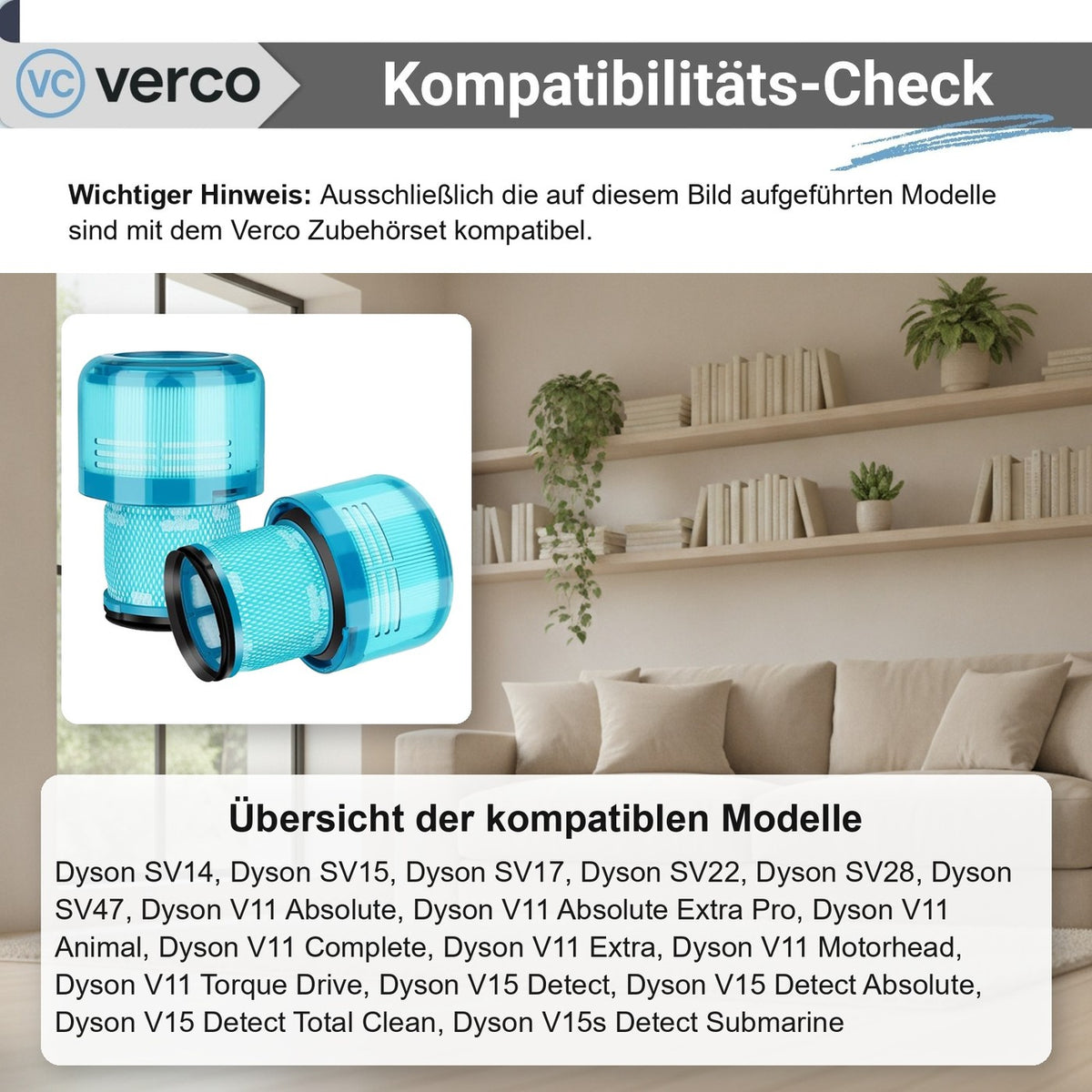 Dyson V11 & V15 Zubehör-Set – Ersatzfilter SV14