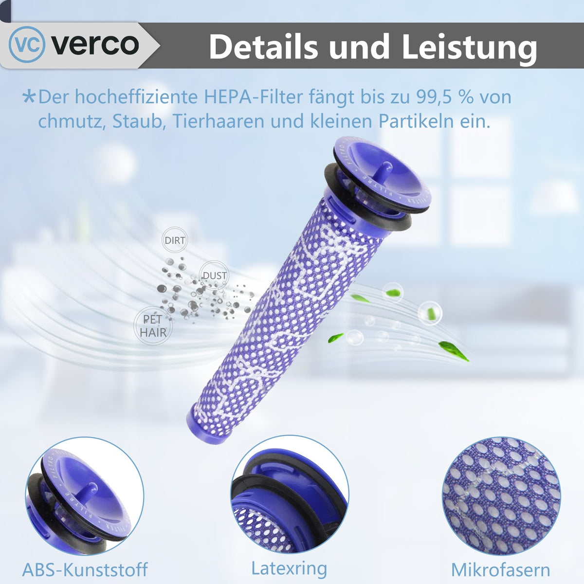 Dyson V7 / V8 Zubehör-Set – Vorfilter & HEPA-Filter DC58