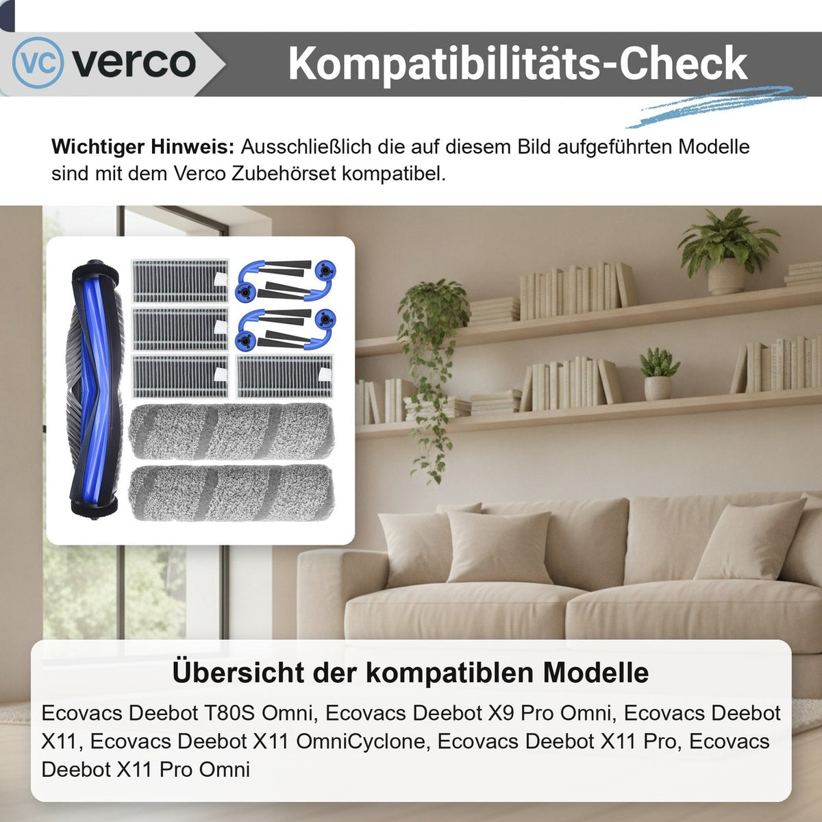 Ecovacs Deebot X11 Zubehör-Set 11-teilig – Bürsten & Filter Deebot X11