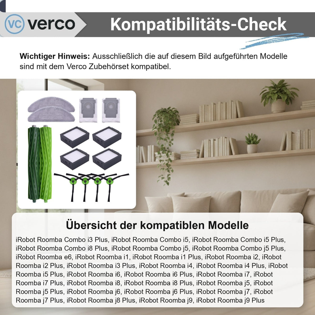 iRobot Roomba i5 Plus Zubehör-Set 14-teilig – Bürsten Roomba Combo i3 Plus