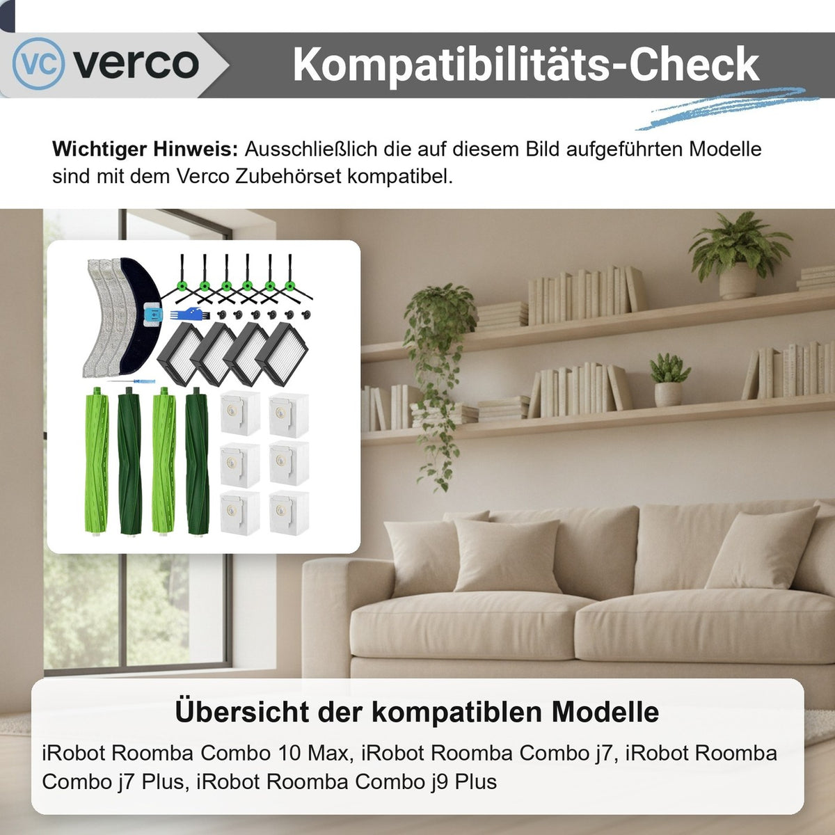 iRobot Roomba Combo j7 Plus Zubehör-Set 26-teilig – Filter Roomba Combo 10 Max