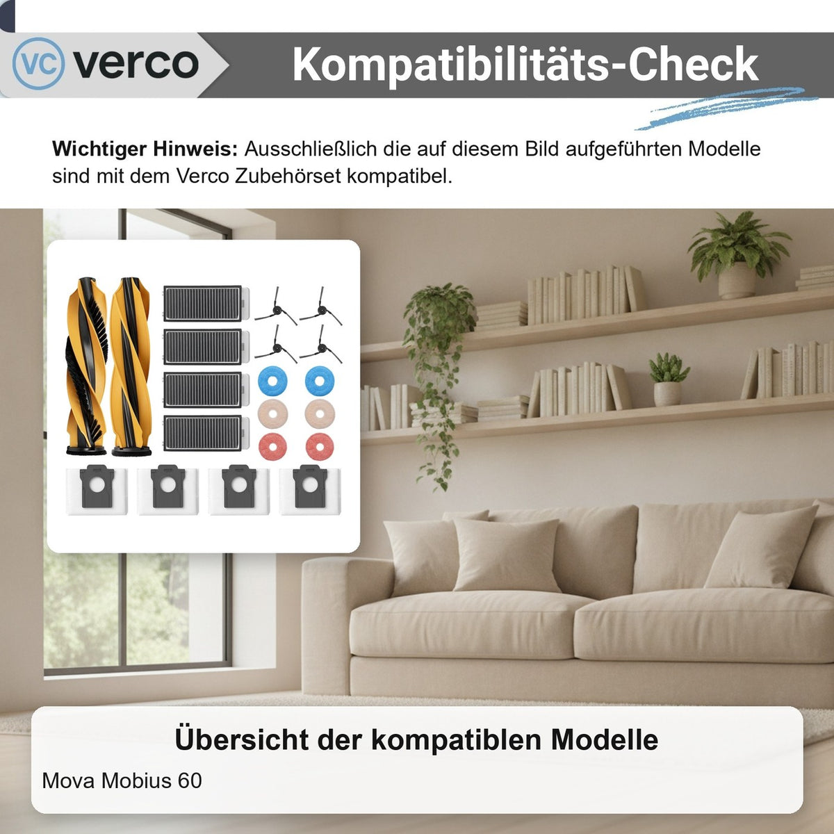 Mova Mobius 60 Zubehör-Set 20-teilig – Bürsten & Filter Mobius 60