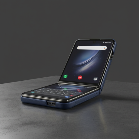Samsung Galaxy Z Flip 7 mit Schutzhülle