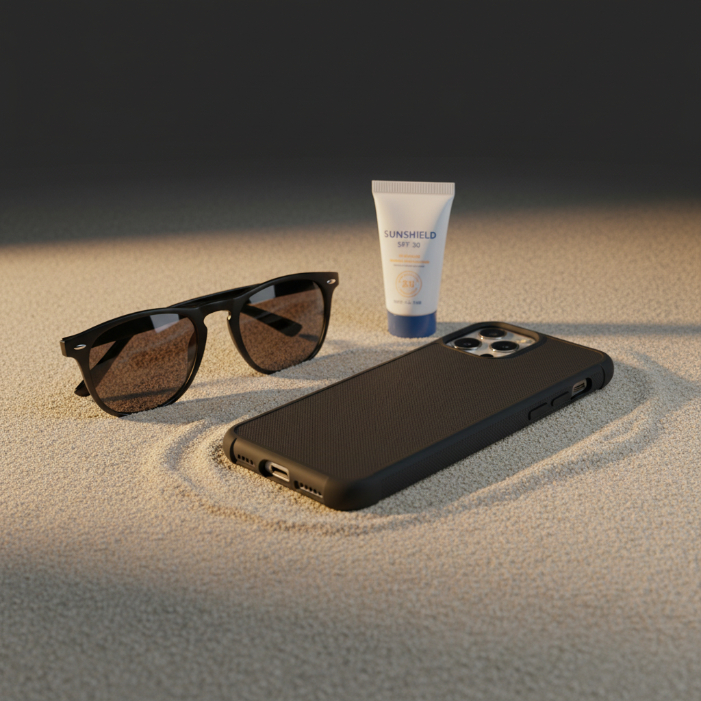 Smartphone Schutz im Sommer Strand Hitze Wasser