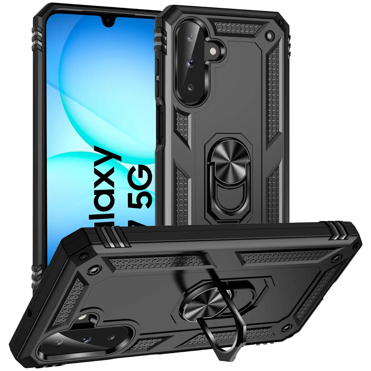 Stoßfeste Outdoor-Handyhülle mit verstärkten Ecken auf einem Samsung Galaxy