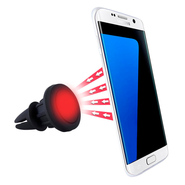 Magnetische Smartphone-Lüftungshalterung für Auto, mit starker Magnetkraft und 360-Grad-Drehung, hält Smartphones sicher während der Fahrt.