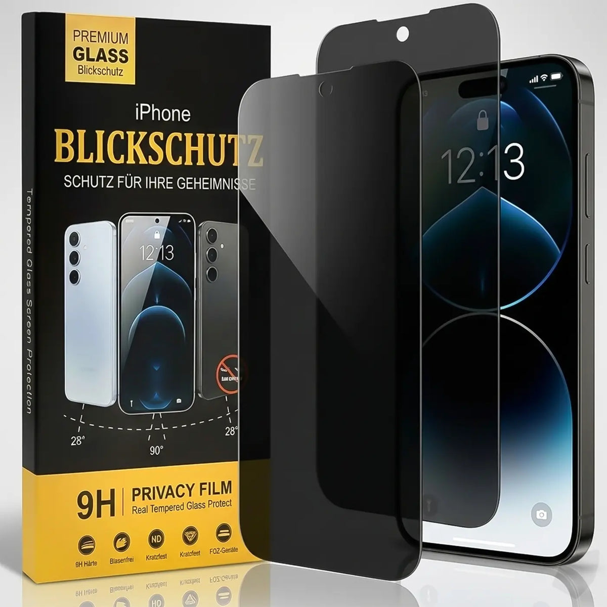 iPhone 18 Pro Max - Blickschutz Panzerglas 9H 2er-Set