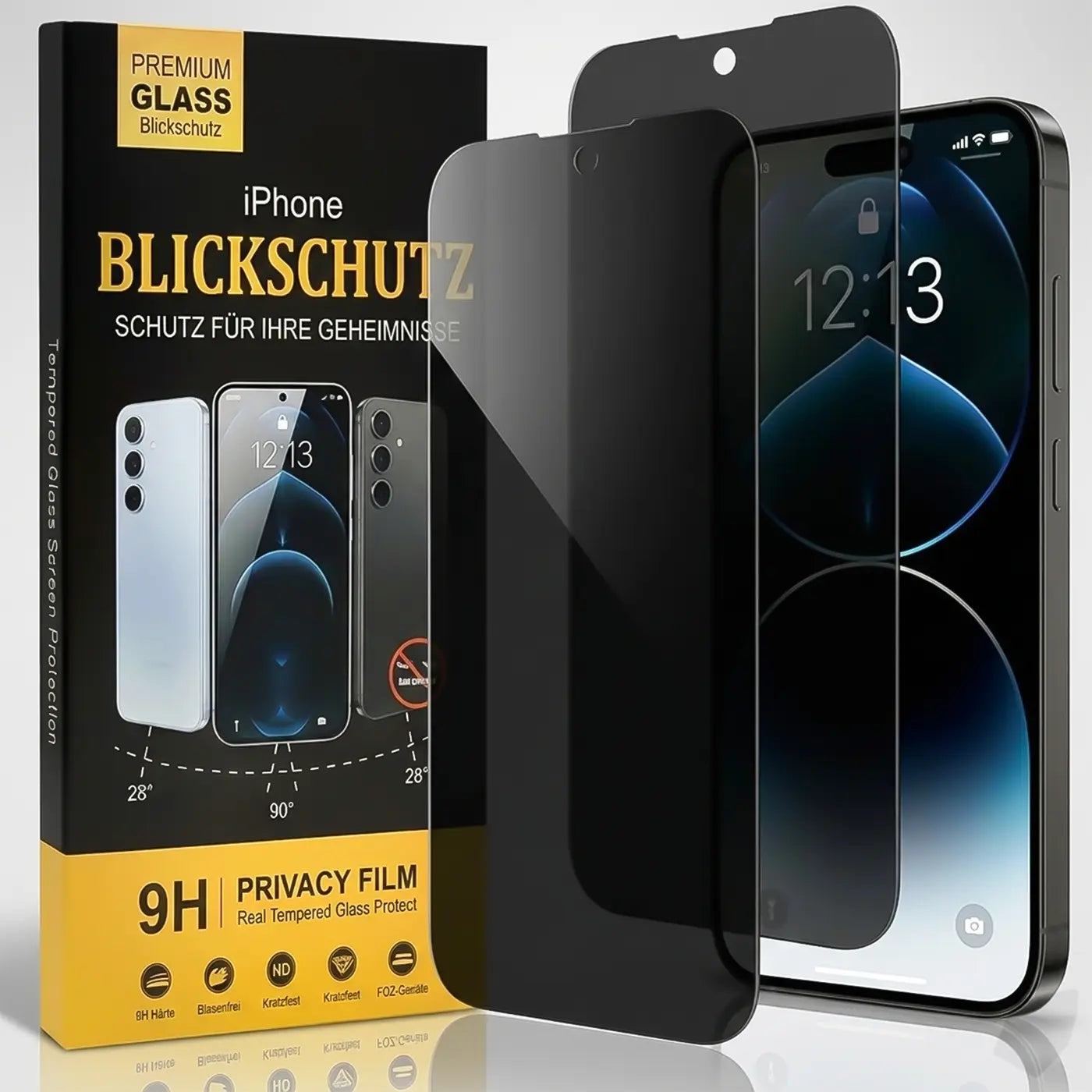 iPhone 18 Pro - Blickschutz Panzerglas 9H 2er-Set