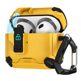 Schutzhülle für AirPods 1 / 2 mit stoßfestem Gehäuse, Karabiner und Standfunktion - ideal für Alltag und unterwegs