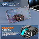 Schutzhülle für AirPods 1 / 2 mit stoßfestem Gehäuse, Karabiner und Standfunktion - ideal für Alltag und unterwegs