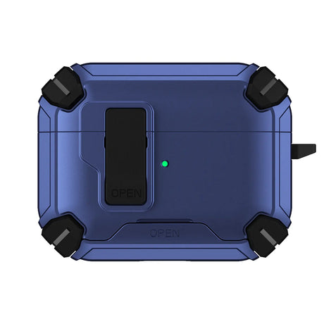 Schutzhülle für AirPods Pro / Pro 2 mit stoßfestem Gehäuse, Karabiner und Standfunktion - ideal für Alltag und unterwegs