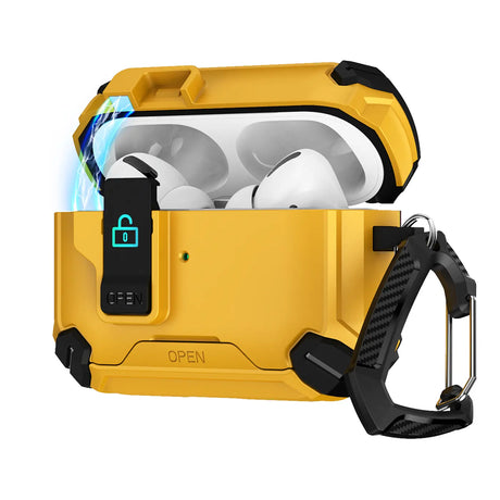 Schutzhülle für AirPods Pro 3 mit stoßfestem Gehäuse, Karabiner und Standfunktion - ideal für Alltag und unterwegs