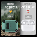 Schutzhülle für AirPods Pro 3 mit stoßfestem Gehäuse, Karabiner und Standfunktion - ideal für Alltag und unterwegs