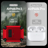 Schutzhülle für AirPods Pro 3 mit stoßfestem Gehäuse, Karabiner und Standfunktion - ideal für Alltag und unterwegs