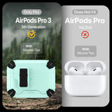 Schutzhülle für AirPods Pro 3 mit stoßfestem Gehäuse, Karabiner und Standfunktion - ideal für Alltag und unterwegs