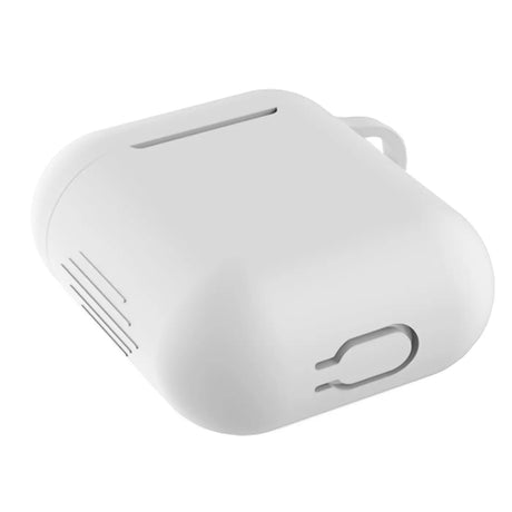 Silikon Schutzhülle für AirPods 1 / 2 mit Soft-Touch Oberfläche, Karabiner und LED-Sichtfenster - ideal für Alltag, Sport und Reisen