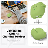 Silikon Schutzhülle für AirPods 3 mit Soft-Touch Oberfläche, Karabiner und LED-Sichtfenster - ideal für Alltag, Sport und Reisen