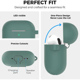 Silikon Schutzhülle für AirPods 4 mit Soft-Touch Oberfläche, Karabiner und LED-Sichtfenster - ideal für Alltag, Sport und Reisen