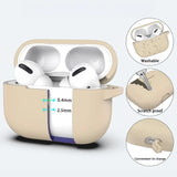 Silikon Schutzhülle für AirPods Pro 1 mit Soft-Touch Oberfläche, Karabiner und LED-Sichtfenster - ideal für Alltag, Sport und Reisen