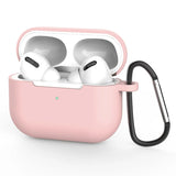 Silikon Schutzhülle für AirPods Pro 1 mit Soft-Touch Oberfläche, Karabiner und LED-Sichtfenster - ideal für Alltag, Sport und Reisen