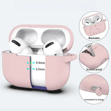 Silikon Schutzhülle für AirPods Pro 1 mit Soft-Touch Oberfläche, Karabiner und LED-Sichtfenster - ideal für Alltag, Sport und Reisen