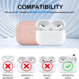 Silikon Schutzhülle für AirPods Pro 1 mit Soft-Touch Oberfläche, Karabiner und LED-Sichtfenster - ideal für Alltag, Sport und Reisen