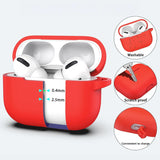 Silikon Schutzhülle für AirPods Pro 1 mit Soft-Touch Oberfläche, Karabiner und LED-Sichtfenster - ideal für Alltag, Sport und Reisen