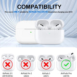 Silikon Schutzhülle für AirPods Pro 1 mit Soft-Touch Oberfläche, Karabiner und LED-Sichtfenster - ideal für Alltag, Sport und Reisen