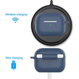 Silikon Schutzhülle für AirPods Pro 2 mit Soft-Touch Oberfläche, Karabiner und LED-Sichtfenster - ideal für Alltag, Sport und Reisen