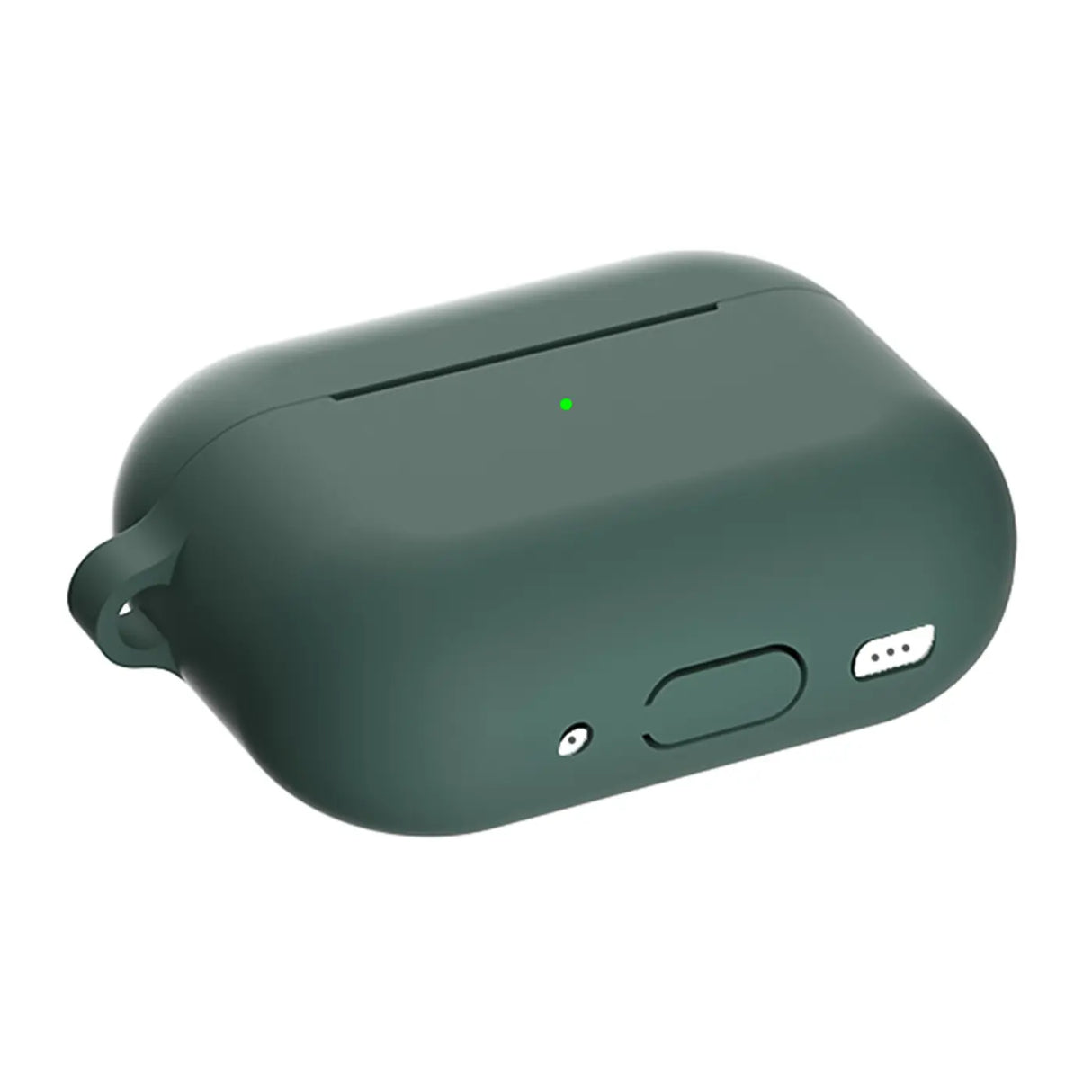 Silikon Schutzhülle für AirPods Pro 2 mit Soft-Touch Oberfläche, Karabiner und LED-Sichtfenster - ideal für Alltag, Sport und Reisen