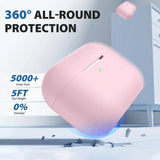 Silikon Schutzhülle für AirPods Pro 2 mit Soft-Touch Oberfläche, Karabiner und LED-Sichtfenster - ideal für Alltag, Sport und Reisen