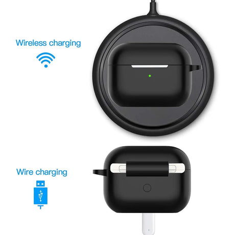 Silikon Schutzhülle für AirPods Pro 2 mit Soft-Touch Oberfläche, Karabiner und LED-Sichtfenster - ideal für Alltag, Sport und Reisen