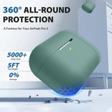 Silikon Schutzhülle für AirPods Pro 3 mit Soft-Touch Oberfläche, Karabiner und LED-Sichtfenster - ideal für Alltag, Sport und Reisen