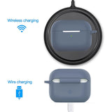 Silikon Schutzhülle für AirPods Pro 3 mit Soft-Touch Oberfläche, Karabiner und LED-Sichtfenster - ideal für Alltag, Sport und Reisen