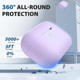 Silikon Schutzhülle für AirPods Pro 3 mit Soft-Touch Oberfläche, Karabiner und LED-Sichtfenster - ideal für Alltag, Sport und Reisen