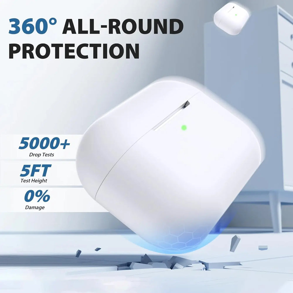 Silikon Schutzhülle für AirPods Pro 3 mit Soft-Touch Oberfläche, Karabiner und LED-Sichtfenster - ideal für Alltag, Sport und Reisen